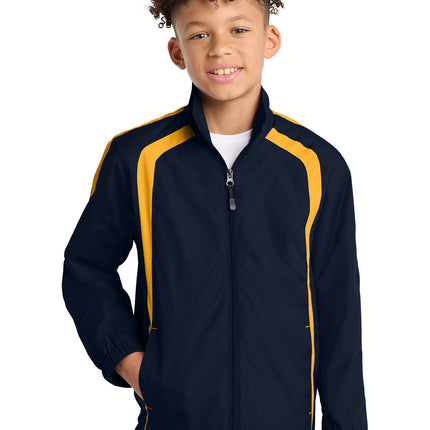 Sport‑Tek® Youth Colorblock Raglan Jacket – YST60