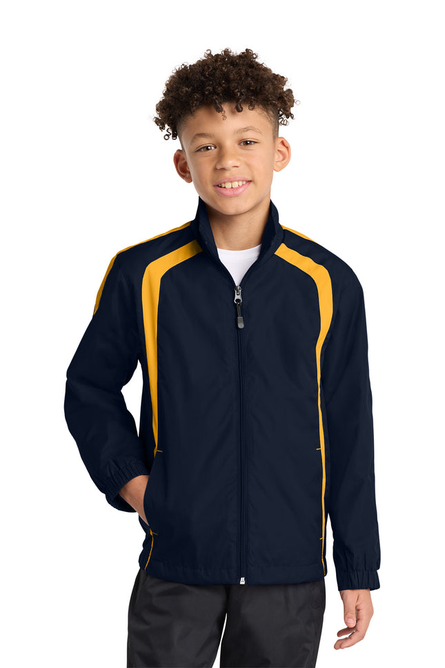 Sport‑Tek® Youth Colorblock Raglan Jacket – YST60