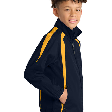 Sport‑Tek® Youth Colorblock Raglan Jacket – YST60