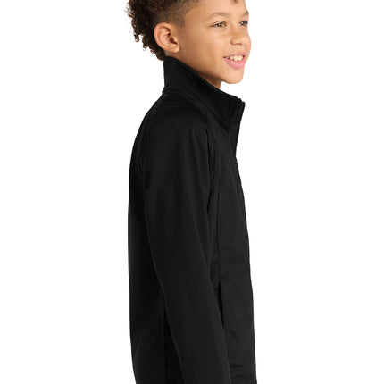 Sport‑Tek® Youth Tricot Track Jacket – YST90