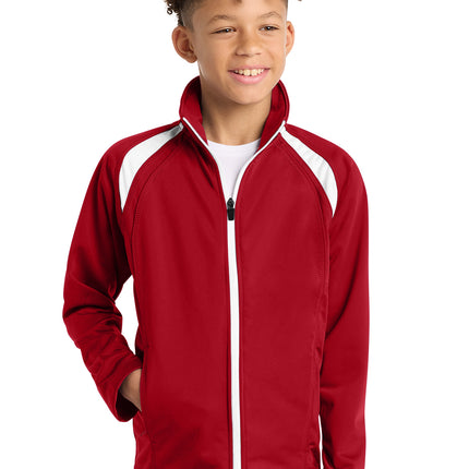 Sport‑Tek® Youth Tricot Track Jacket – YST90