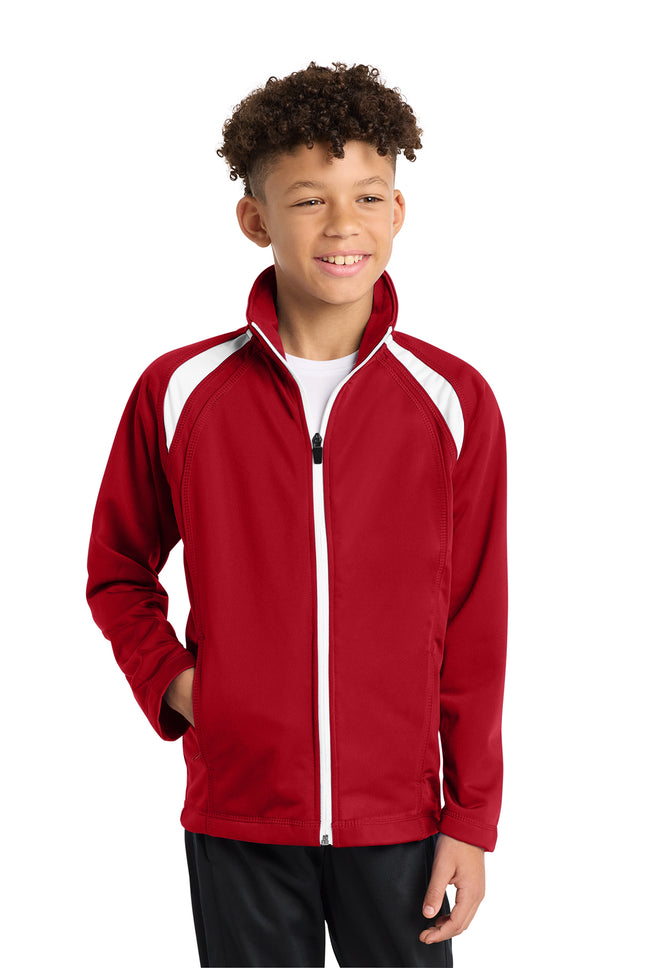 Sport‑Tek® Youth Tricot Track Jacket – YST90
