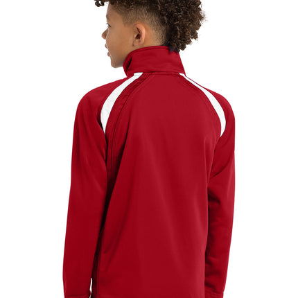 Sport‑Tek® Youth Tricot Track Jacket – YST90