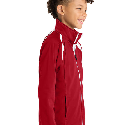 Sport‑Tek® Youth Tricot Track Jacket – YST90