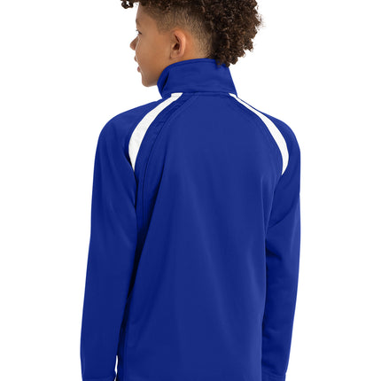 Sport‑Tek® Youth Tricot Track Jacket – YST90