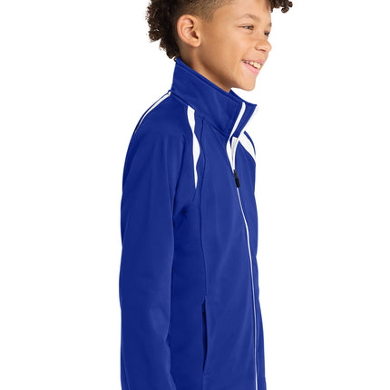 Sport‑Tek® Youth Tricot Track Jacket – YST90