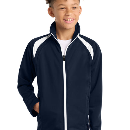 Sport‑Tek® Youth Tricot Track Jacket – YST90