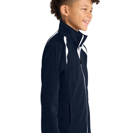 Sport‑Tek® Youth Tricot Track Jacket – YST90