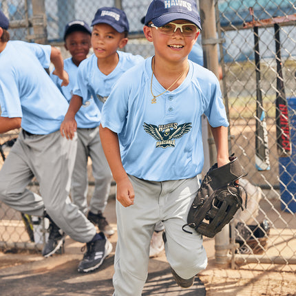 Sport‑Tek® Youth PosiCharge® Competitor™ 2‑Button Henley – YST359