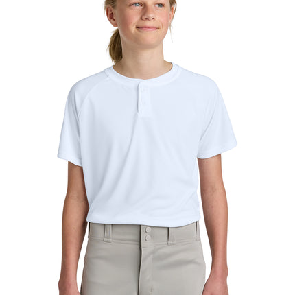 Sport‑Tek® Youth PosiCharge® Competitor™ 2‑Button Henley – YST359