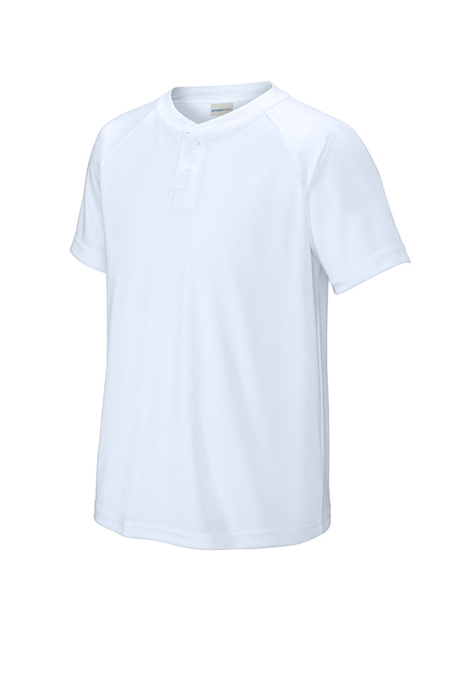 Sport‑Tek® Youth PosiCharge® Competitor™ 2‑Button Henley – YST359