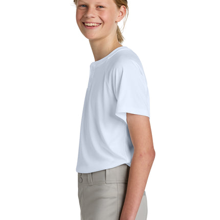 Sport‑Tek® Youth PosiCharge® Competitor™ 2‑Button Henley – YST359