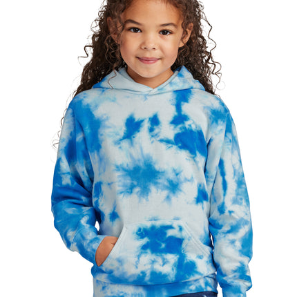 Port & Co Youth Crystal Tie‑Dye Pullover Hoodie – PC144Y