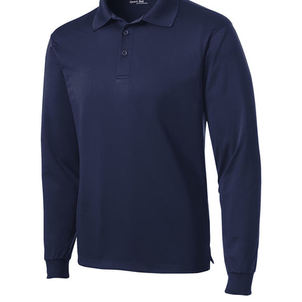 Sport‑Tek® Long Sleeve Micropique Sport‑Wick® Polo – ST657