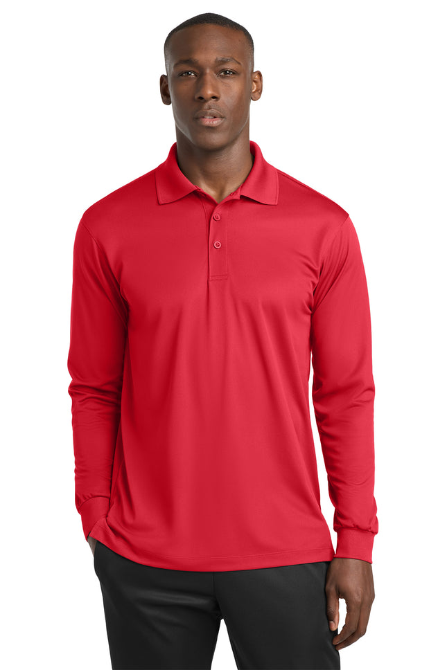 Sport‑Tek® Long Sleeve Micropique Sport‑Wick® Polo – ST657