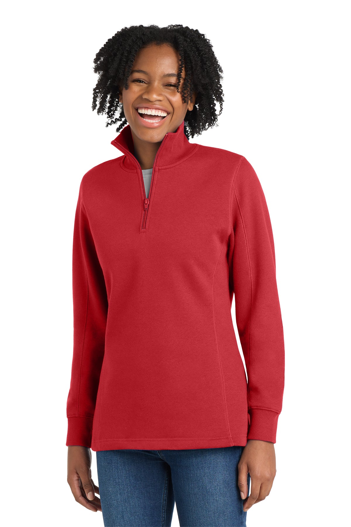 Sport‑Tek® Women’s 1/4‑Zip Sweatshirt – LST253