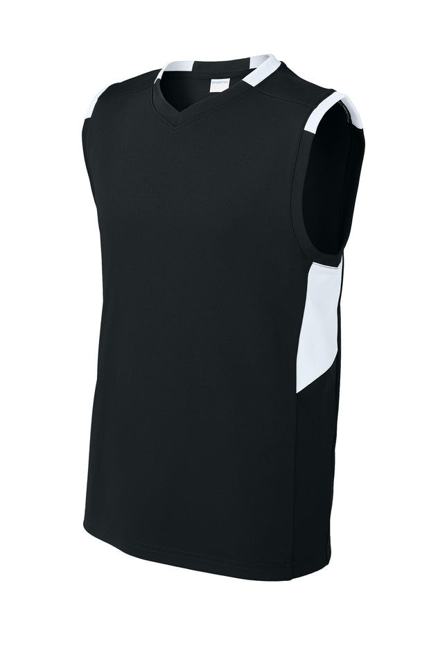 Sport‑Tek® Youth Club Sleeveless V‑Neck – YST441