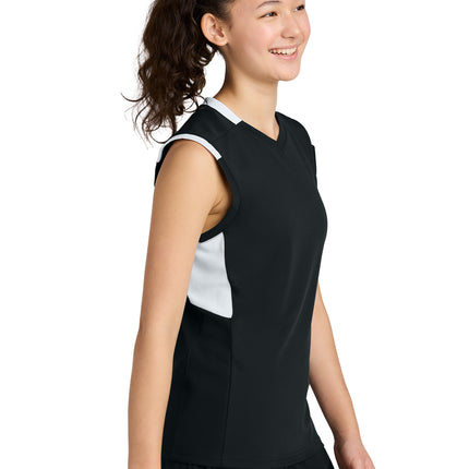 Sport‑Tek® Youth Club Sleeveless V‑Neck – YST441