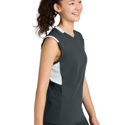 Sport‑Tek® Youth Club Sleeveless V‑Neck – YST441