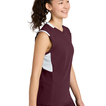Sport‑Tek® Youth Club Sleeveless V‑Neck – YST441