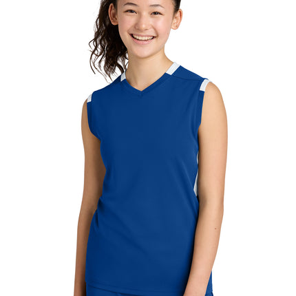 Sport‑Tek® Youth Club Sleeveless V‑Neck – YST441