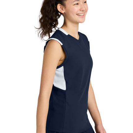 Sport‑Tek® Youth Club Sleeveless V‑Neck – YST441