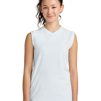 Sport‑Tek® Youth Club Sleeveless V‑Neck – YST441