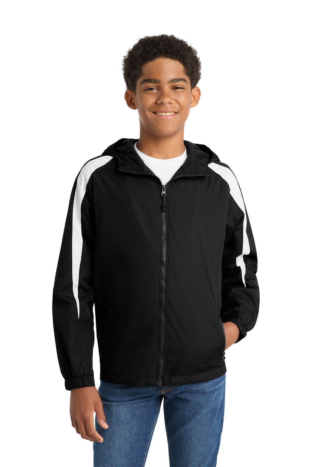 Sport‑Tek® Youth Fleece‑Lined Colorblock Jacket – YST81