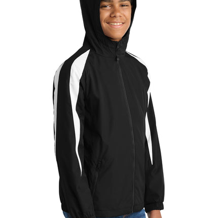Sport‑Tek® Youth Fleece‑Lined Colorblock Jacket – YST81