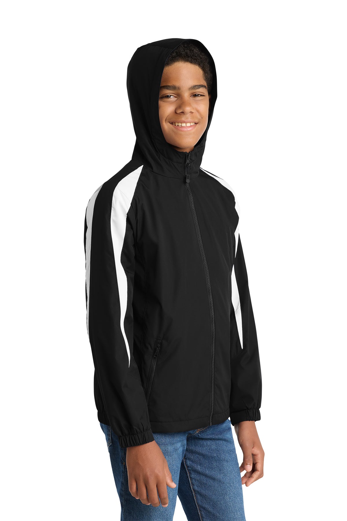 Sport‑Tek® Youth Fleece‑Lined Colorblock Jacket – YST81