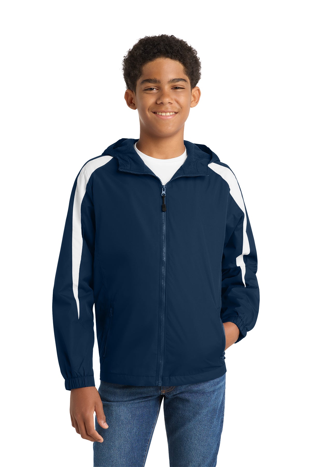 Sport‑Tek® Youth Fleece‑Lined Colorblock Jacket – YST81