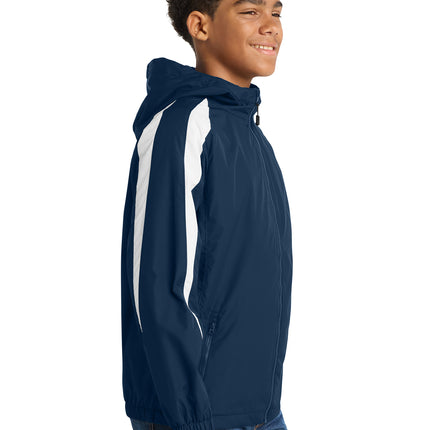 Sport‑Tek® Youth Fleece‑Lined Colorblock Jacket – YST81