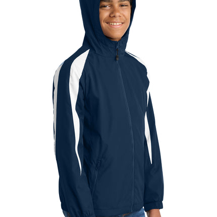 Sport‑Tek® Youth Fleece‑Lined Colorblock Jacket – YST81