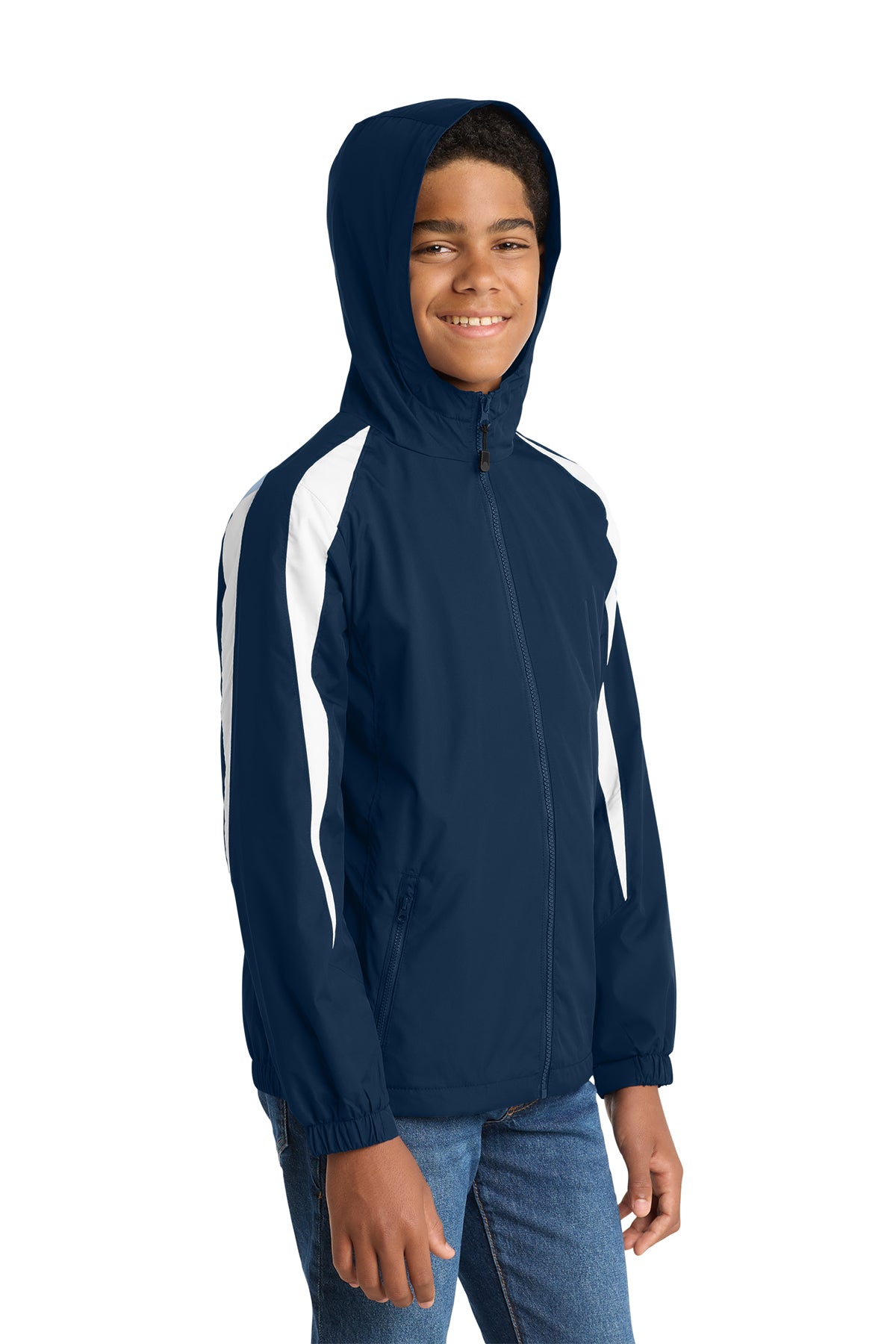 Sport‑Tek® Youth Fleece‑Lined Colorblock Jacket – YST81