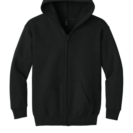 Gildan Youth Heavy Blend Full‑Zip Hooded Sweatshirt – 18600B