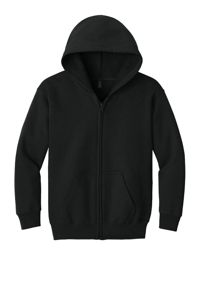 Gildan Youth Heavy Blend Full‑Zip Hooded Sweatshirt – 18600B