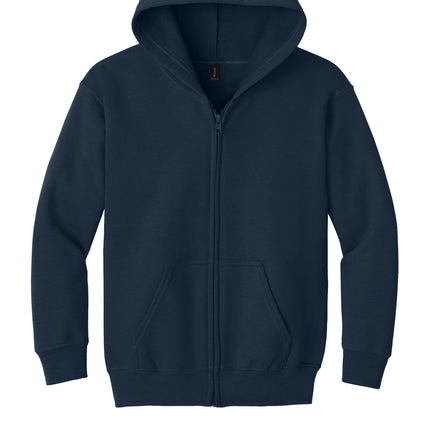 Gildan Youth Heavy Blend Full‑Zip Hooded Sweatshirt – 18600B