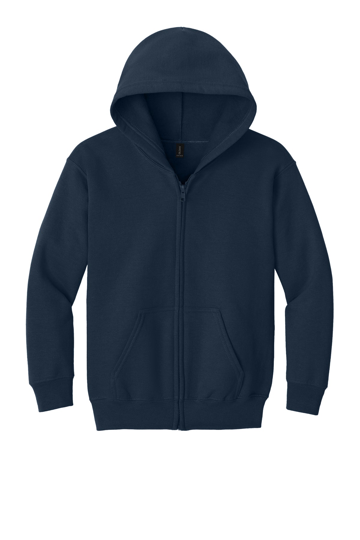 Gildan Youth Heavy Blend Full‑Zip Hooded Sweatshirt – 18600B
