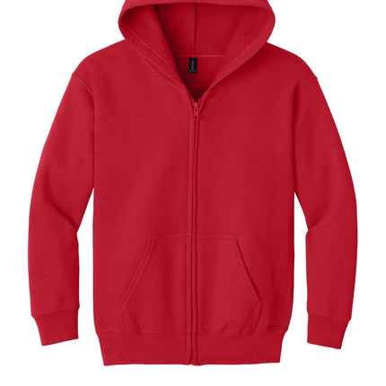 Gildan Youth Heavy Blend Full‑Zip Hooded Sweatshirt – 18600B