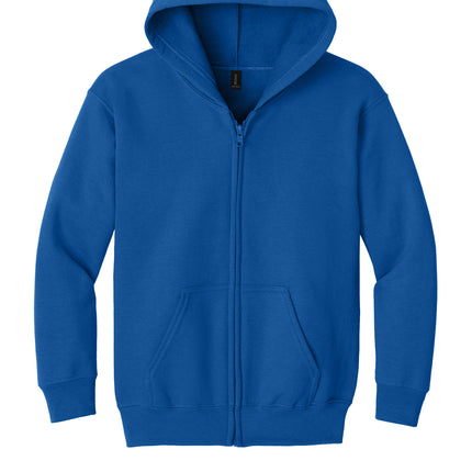 Gildan Youth Heavy Blend Full‑Zip Hooded Sweatshirt – 18600B