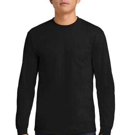 Gildan® Ultra Cotton® Long Sleeve Pocket T‑Shirt – 2410