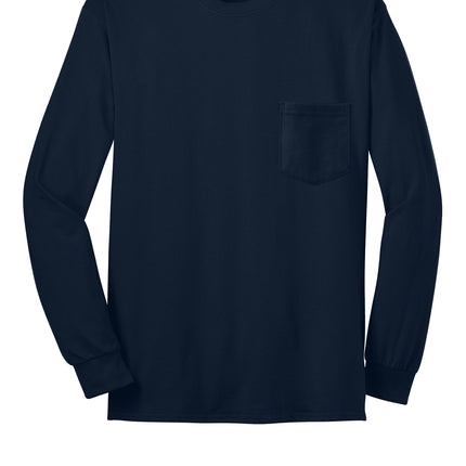 Gildan® Ultra Cotton® Long Sleeve Pocket T‑Shirt – 2410