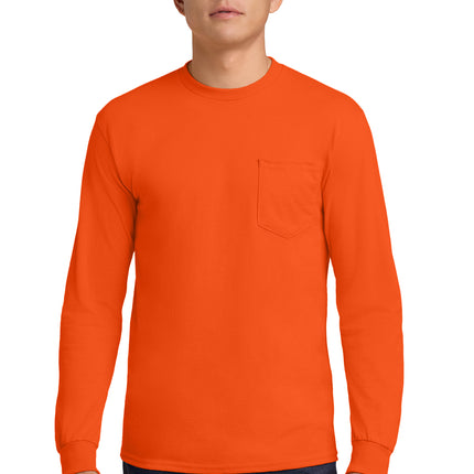 Gildan® Ultra Cotton® Long Sleeve Pocket T‑Shirt – 2410