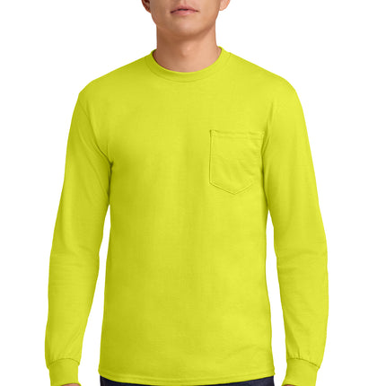Gildan® Ultra Cotton® Long Sleeve Pocket T‑Shirt – 2410