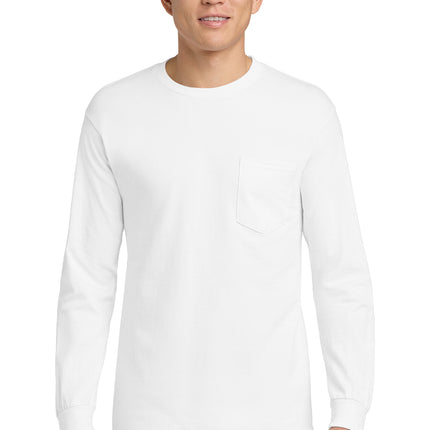 Gildan® Ultra Cotton® Long Sleeve Pocket T‑Shirt – 2410