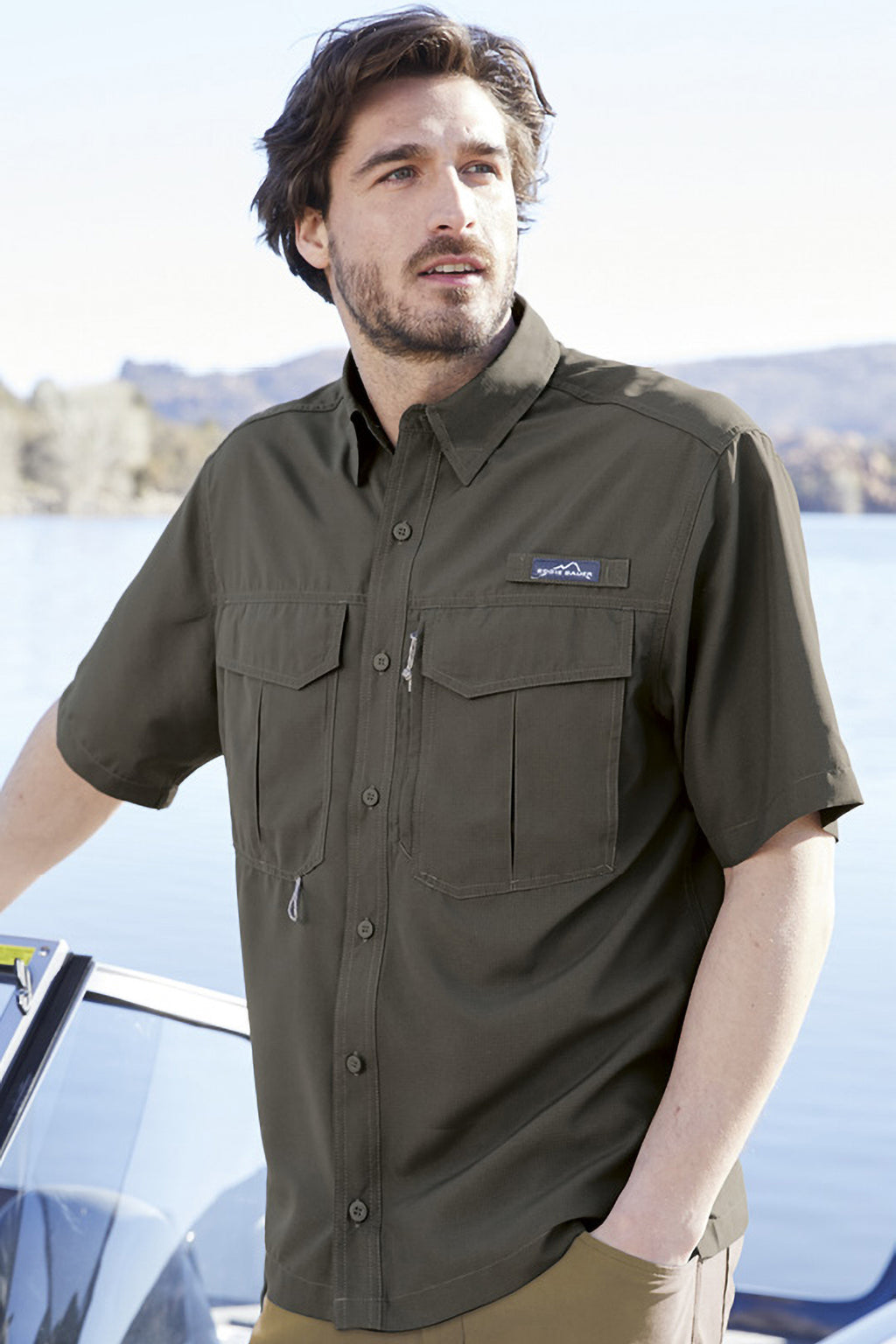 Eddie Bauer Short Sleeve Performance Fishing Shirt — EB602
