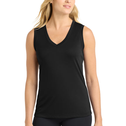 Sport‑Tek® Women’s Sleeveless PosiCharge® Competitor™ V‑Neck Tee – LST352