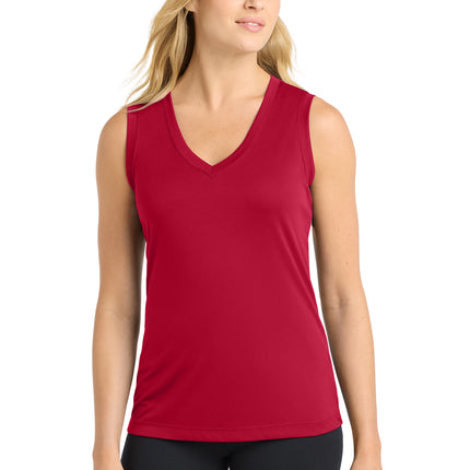 Sport‑Tek® Women’s Sleeveless PosiCharge® Competitor™ V‑Neck Tee – LST352