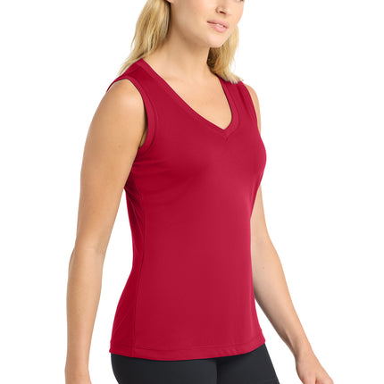Sport‑Tek® Women’s Sleeveless PosiCharge® Competitor™ V‑Neck Tee – LST352