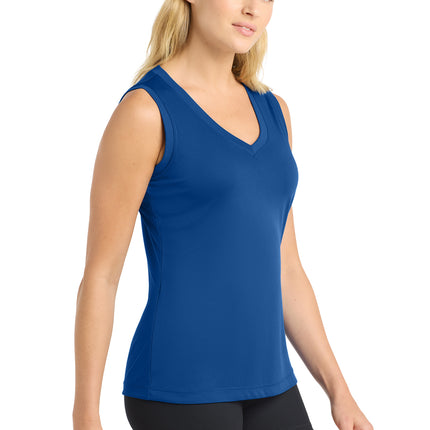 Sport‑Tek® Women’s Sleeveless PosiCharge® Competitor™ V‑Neck Tee – LST352